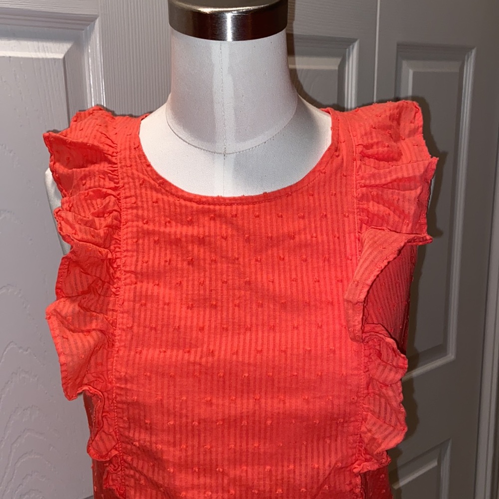 🎉HP🎉 J.Crew Factory Textured Ruffle Tank Top - Picture 8 of 12